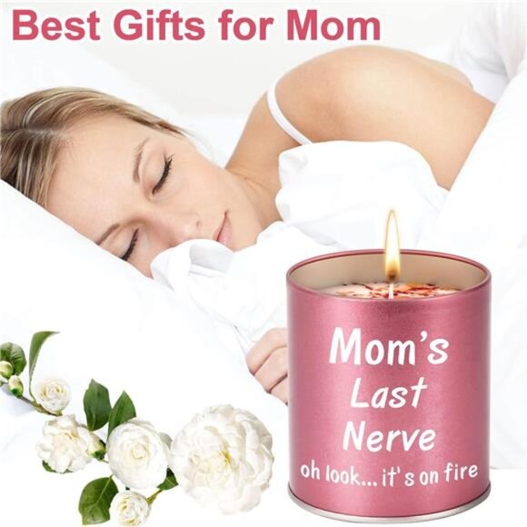 Mom's Last Nerve' Scented Candle: Fun Mom Gift - 9oz - Picture 4 of 7
